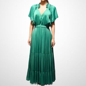 Anthropologie (CurrentAir) Teal Midi Dress M